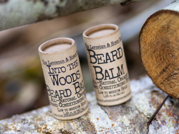 Beard Balm Stick – Unscented or Into the Woods- Handmade and All Natural