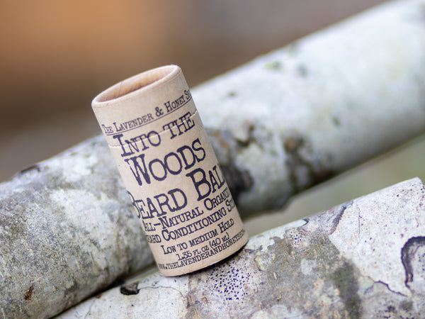 Beard Balm Stick – Unscented or Into the Woods- Handmade and All Natural
